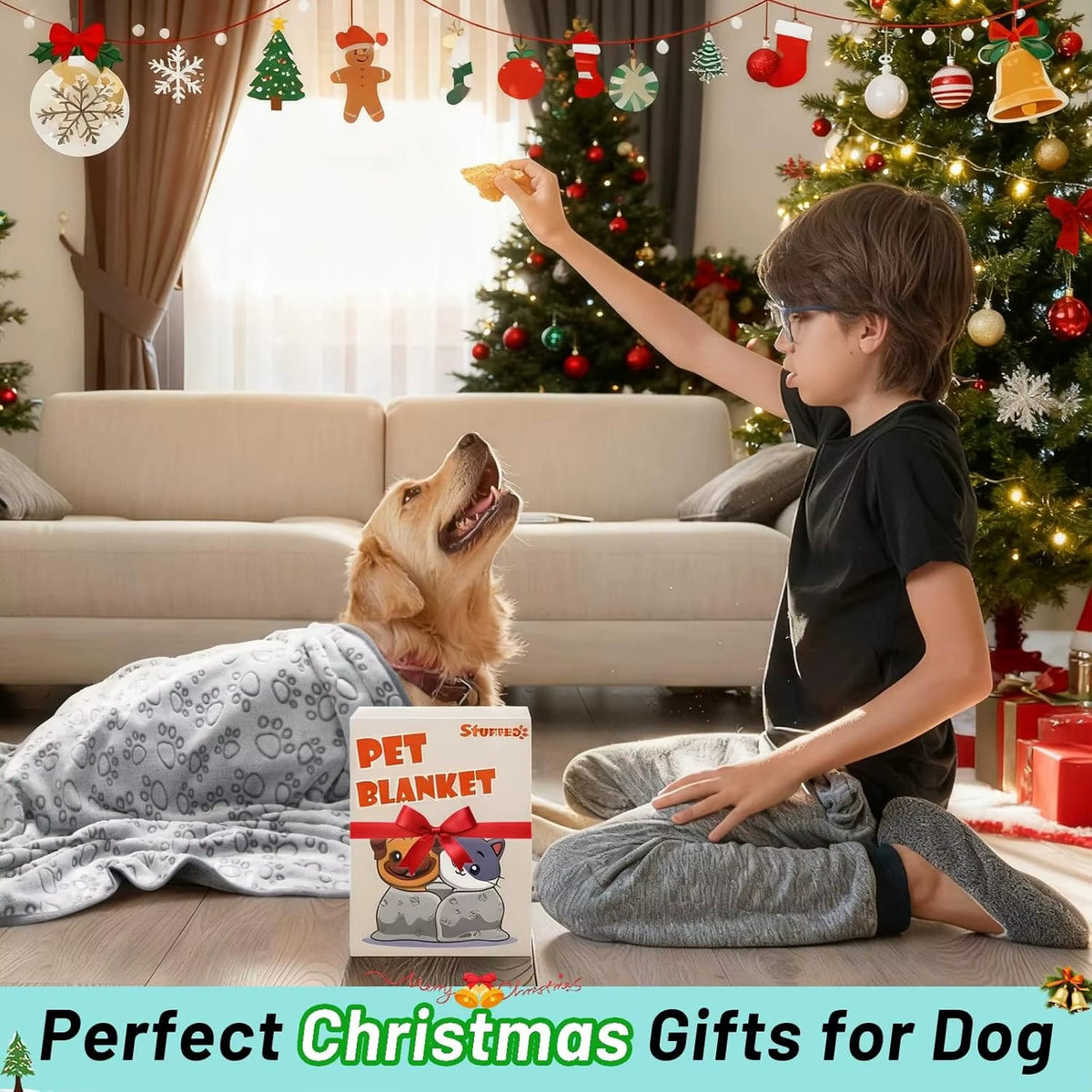 Premium Soft Dog Blanket Washable Cat Blanket for Indoor Cats Large Medium Small Dog Puppy Essentials