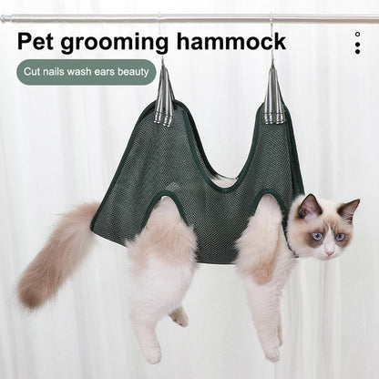 Pet Grooming Hammock Harness for Cats and Dogs, Cat Grooming Sling for Trimming Nail and Ear Care, Pet Hammock Restraint Bag