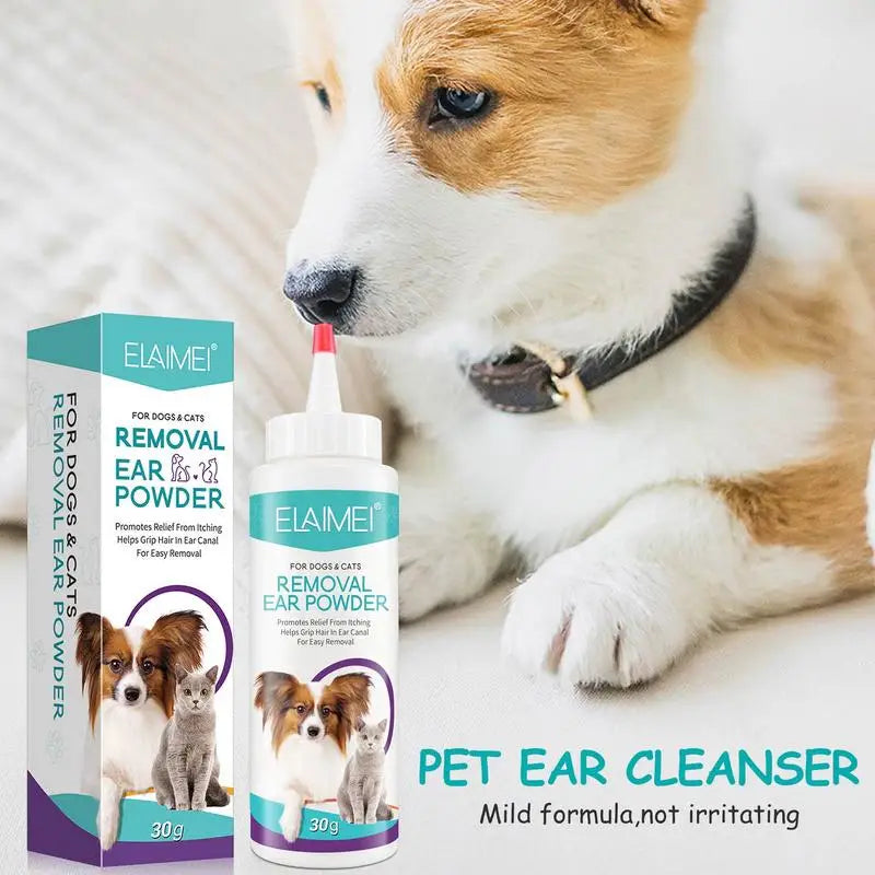 Ear Powder Pet Ear Cleaner Pet Ear Hair Removing Powder Healthy Care Anti-Ticks Cleaning Supplies Dog Products for Ear