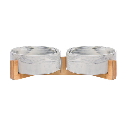 Cat Bowl Double Bowl Ceramic Dog Bowl Cat Food Bowl Pet Food Bowl Cat Food Rice Bowl Dog Bowl Dog Drinking Water Bowl anti Overturning